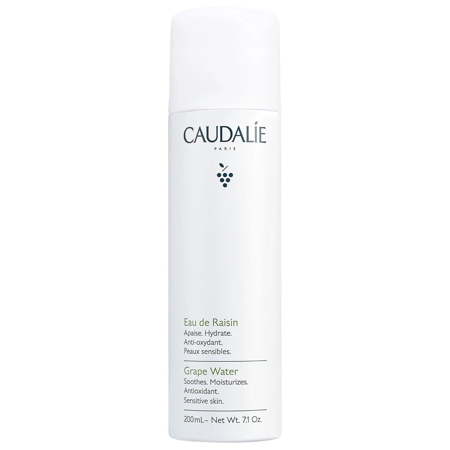 Caudalie Grape Water Face Mist – Natural Vegan Hydrating & Soothing Spray for Sensitive Skin – Antioxidant Protection, Plant-Based Formula, 6.7 fl oz
