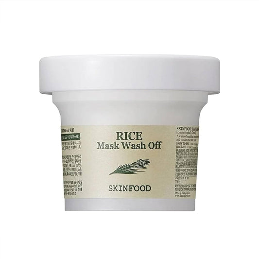 SKINFOOD Rice Mask Wash Off 120g – Brightening & Hydrating Korean Exfoliator for Smooth, Radiant Skin