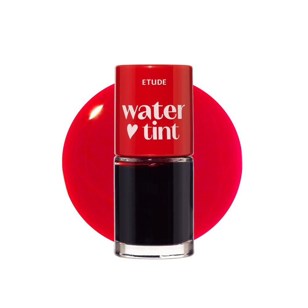 ETUDE Dear Darling Water Tint – Cherry Ade | Vivid, Smudge-Proof & Hydrating Lip Stain | Lightweight Korean Lip Tint (9g)