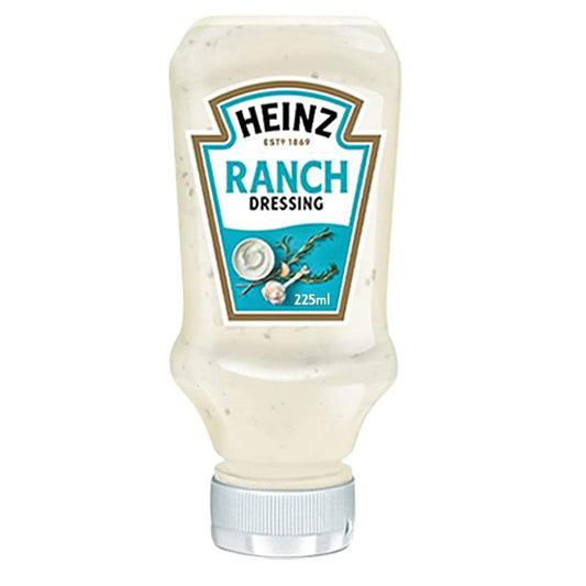 Heinz Ranch Salad Dressing – Creamy Garlic & Herb Dressing | 225ml Squeeze Bottle (Imported, USA)