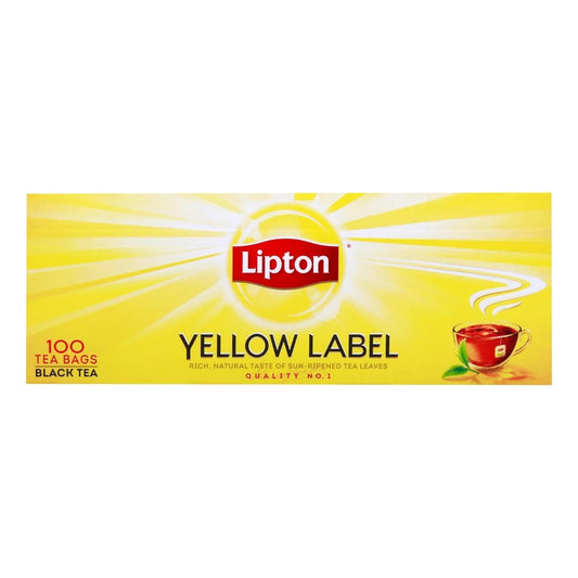 Lipton Yellow Label Black Tea Bags – 100 Tea Bags, 200g Value Pack