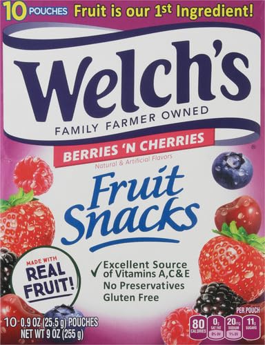 Welchs Fruit Snacks Berries n Cherries, 255g