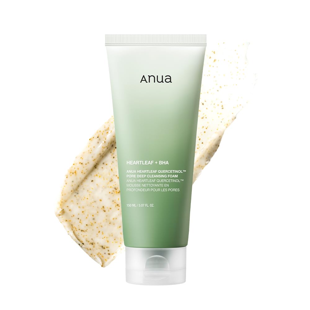 ANUA Heartleaf Quercetinol Pore Deep Cleansing Foam – Gentle BHA Face Wash for Oily & Sensitive Skin – 150ml