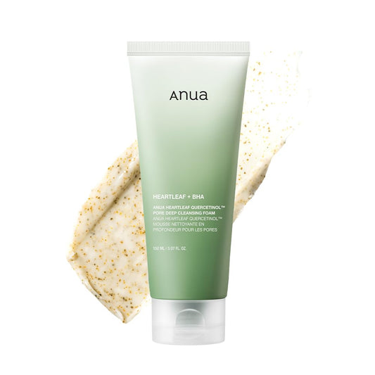 ANUA Heartleaf Quercetinol Pore Deep Cleansing Foam – Gentle BHA Face Wash for Oily & Sensitive Skin – 150ml