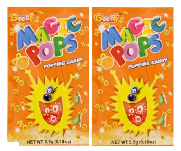 Magic Pops Assorted Popping Candy – 6 Fizzy Flavours | Fun Crackling Candy for Kids & Parties (Vegetarian)