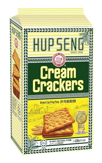 Hup Seng Original Cream Crackers 400g – Classic Malaysian Biscuits, Baked & Crunchy