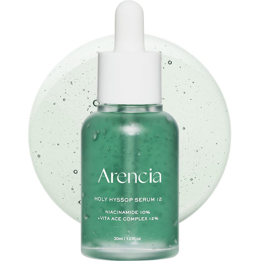 Hyssop Glow Serum with 10% Niacinamide & Vitamin ACE Complex – Hydrating, Moisturizing & Anti-Aging Korean Glass Skin Serum (ARENCIA)