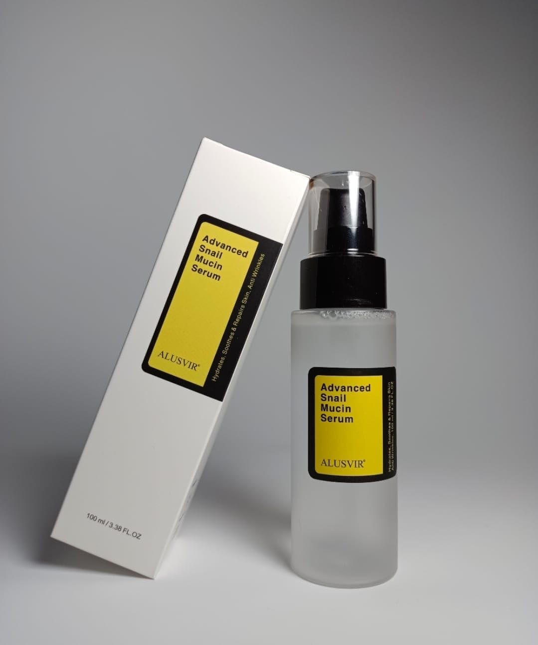ALUSVIR Korean Snail Essence – Hydrating & Rejuvenating Serum with Snail Mucin, Vitamin C & Hyaluronic Acid | Anti-Aging, Brightening & Moisturizing | For All Skin Types