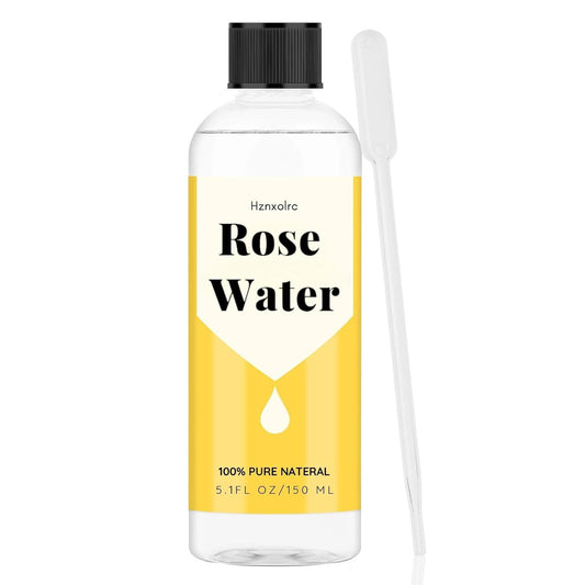 Hznxolrc 100% Pure Rose Hydrosol Mist – Hydrating Face & Body Spray, Natural Toner & Makeup Setting Spray for All Skin Types – Calming, Cleansing & Soothing – 5.1 fl oz