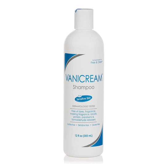 Vanicream Hair Shampoo 12 oz | Fragrance-Free, Sulfate-Free Cleanser for Sensitive Scalp | Gentle Daily Shampoo for All Hair Types