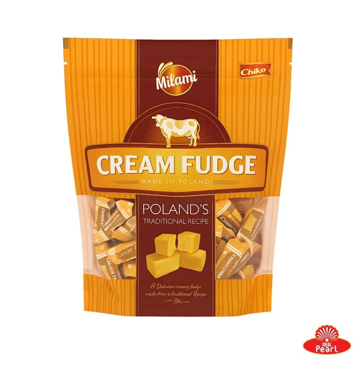 Chiko Fudge with Cream – Soft Traditional Scottish-Style Toffee Candy (800g, Imported from Poland)