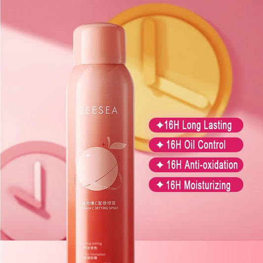 ZEESEA Vitamin C Makeup Setting Spray – Hydrating, Waterproof, Long-Lasting 16H Fixer Mist (100ml / 3.52oz)