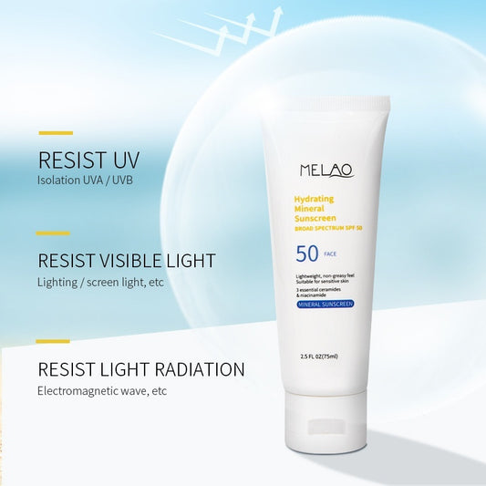 MELAO 75ml UV Protection Sunscreen Lotion – Hydrating & Refreshing Primer