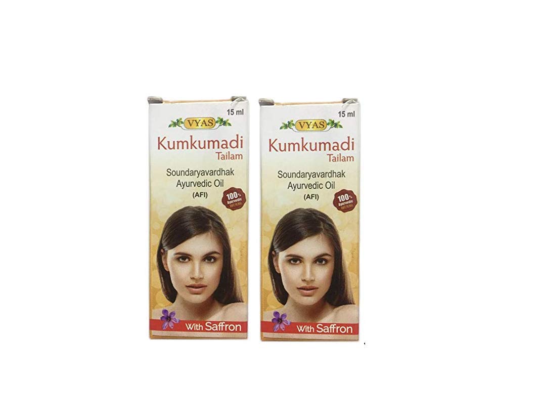 Vyas Kumkumadi Tel Oil 15ml Pack of 2 | Ayurvedic Face Glow & Anti-Wrinkle Serum