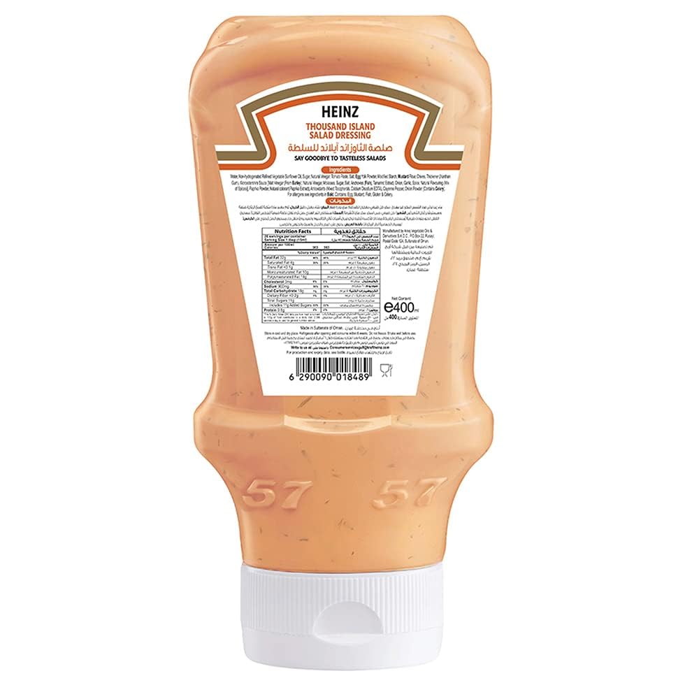 Heinz’s Thousand Island Dressing – Creamy & Tangy Sauce for Salads, Wraps & Sandwiches – 400ml Imported