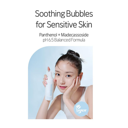 ETUDE Soonjung pH 6.5 Whip Cleanser – Gentle Low pH Face Wash for Sensitive Skin with Panthenol & Madecassoside, 5.07 fl oz