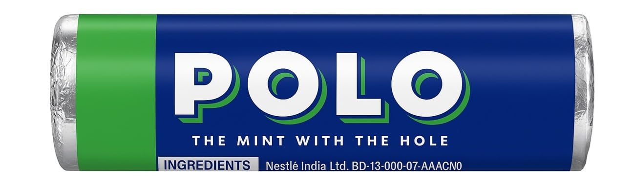 Polo Sugar Free Fresh Mint Rolls – Classic Breath Freshener | 18g x 8 Pack (Imported)
