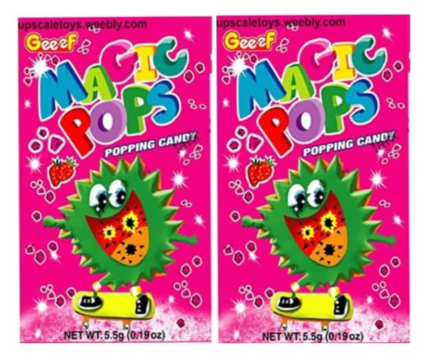 Magic Pops Assorted Popping Candy – 6 Fizzy Flavours | Fun Crackling Candy for Kids & Parties (Vegetarian)