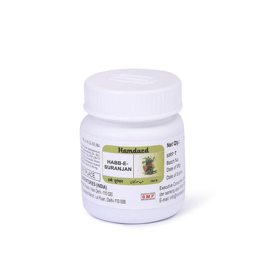 Hamdard Habbe Suranjan - 100 Pills | Anti-inflammatory, Joint Pain Relief, Herbal Unani Medicine for Muscular Pain, Backache, and Gout| Pack of 4