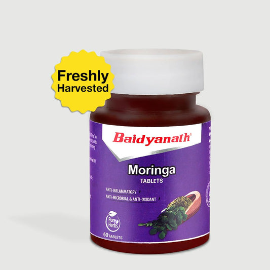 Baidyanath Moringa Tablets 60 Tabs (Pack of 1) –Drumstick Leaf Tablets| Helpful in Overall Health and Wellness and Gut Balance