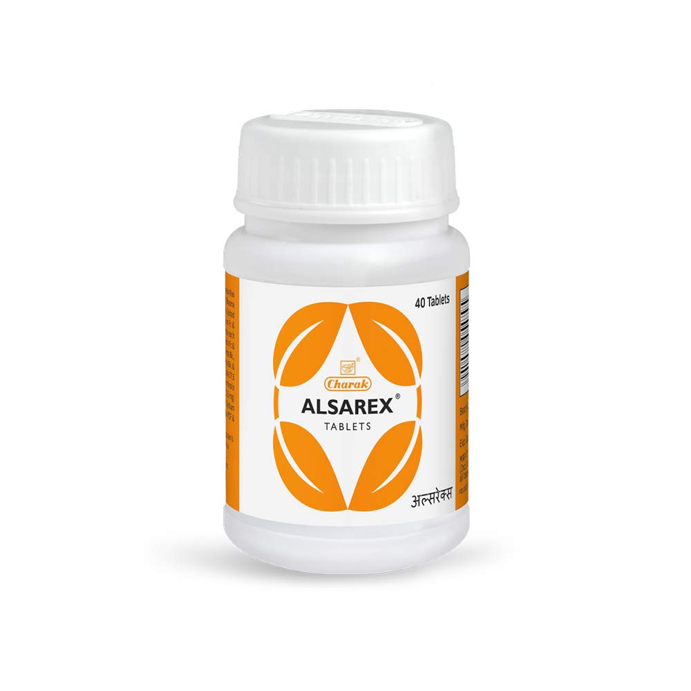 Charak Alsarex Tablets (40 Each, Pack of 2) | Ayurvedic Remedy for Acidity, Heartburn & Indigestion