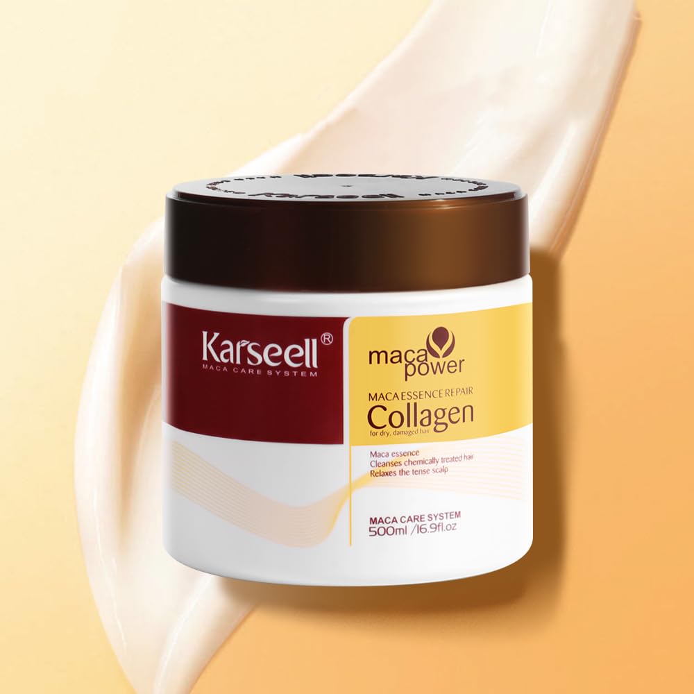 Karseell Collagen Hair Mask with Argan Oil – Deep Repair & Shine (16.9 oz / 500ml)