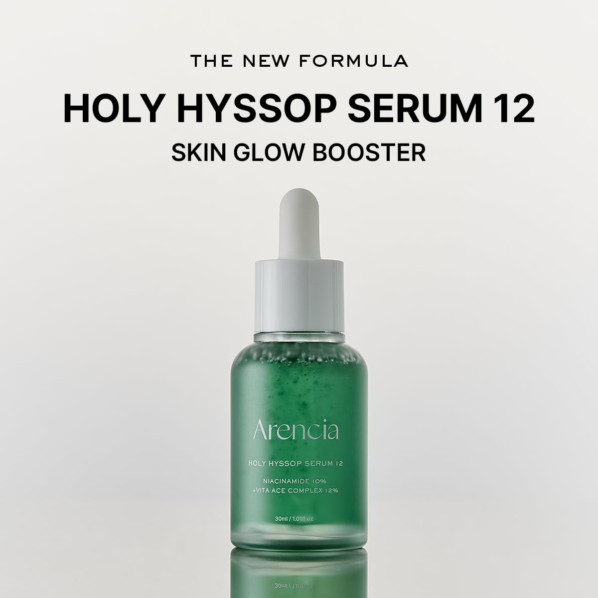 Hyssop Glow Serum with 10% Niacinamide & Vitamin ACE Complex – Hydrating, Moisturizing & Anti-Aging Korean Glass Skin Serum (ARENCIA)