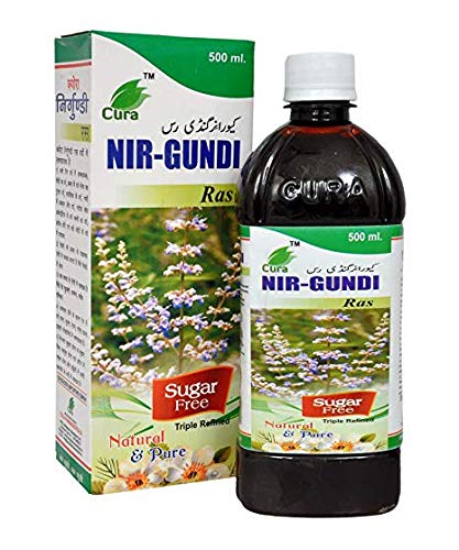 Cura Nir-Gundi Ras Sugar Free 500ml – Ayurvedic Pain & Inflammation Relief Tonic