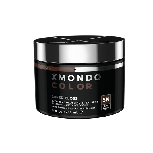 XMONDO Color 5N Dark Brown – Semi-Permanent Hair Color with Bond Booster & Plant Protein – Vegan & Damage-Repairing Formula – 8 oz