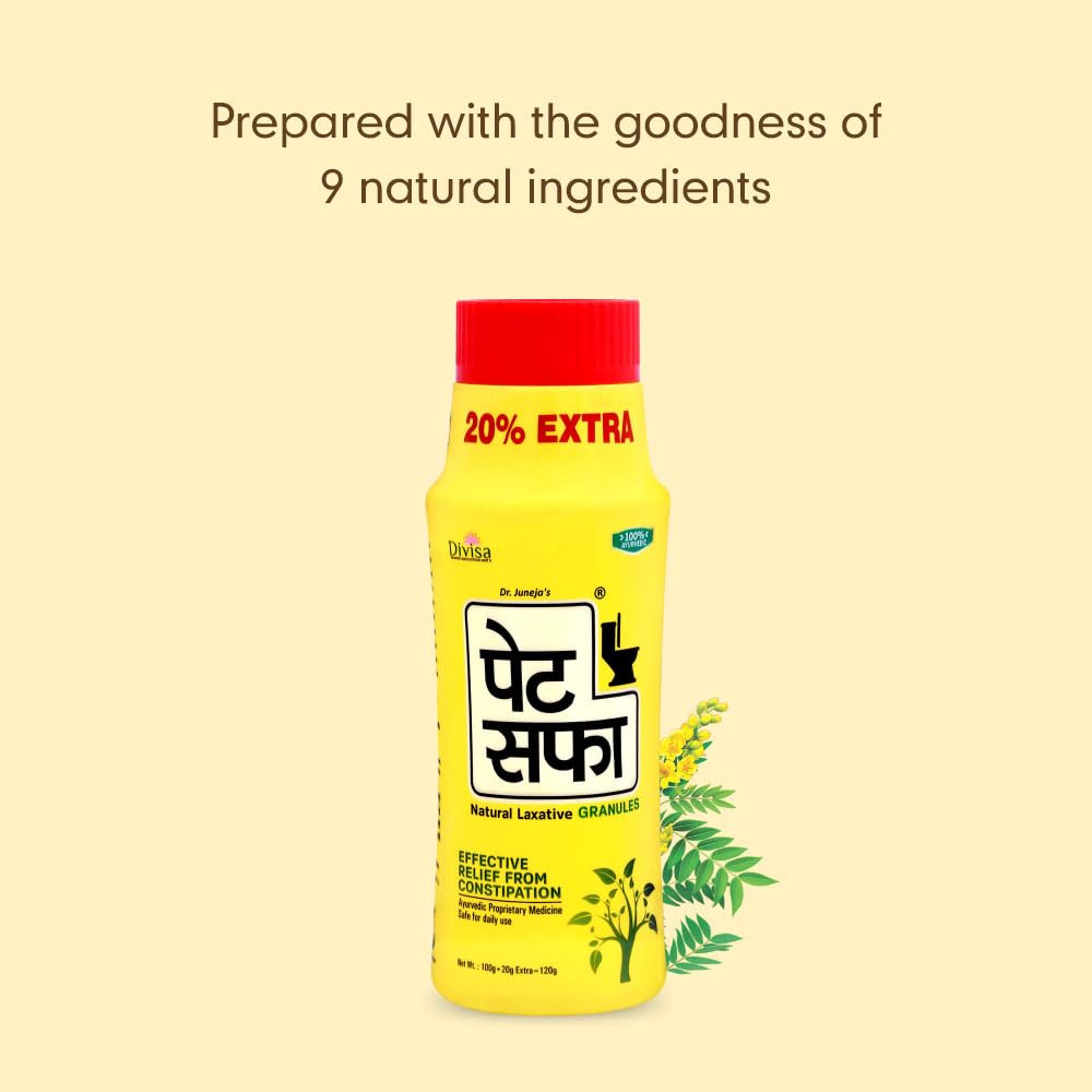 Pet Saffa Granules 120g × Pack of 3 | Natural Ayurvedic Laxative for Constipation & Digestive Relief