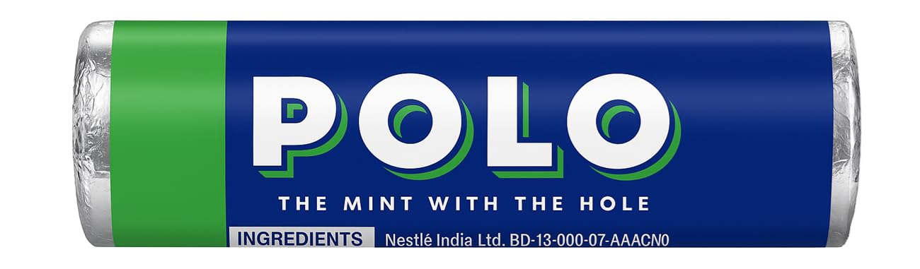 Nestle Polo Sugar Free Mint Candy Roll – Fresh Breath Anytime | 18g Each, Pack of 4 (Imported, Vegetarian)