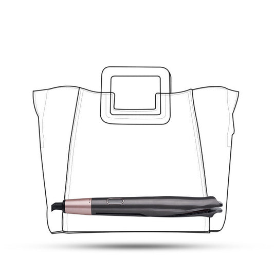 Plancha y rizador de pelo LuxuryGlow 2 en 1: rizador para uso en seco y húmedo con pantalla LCD