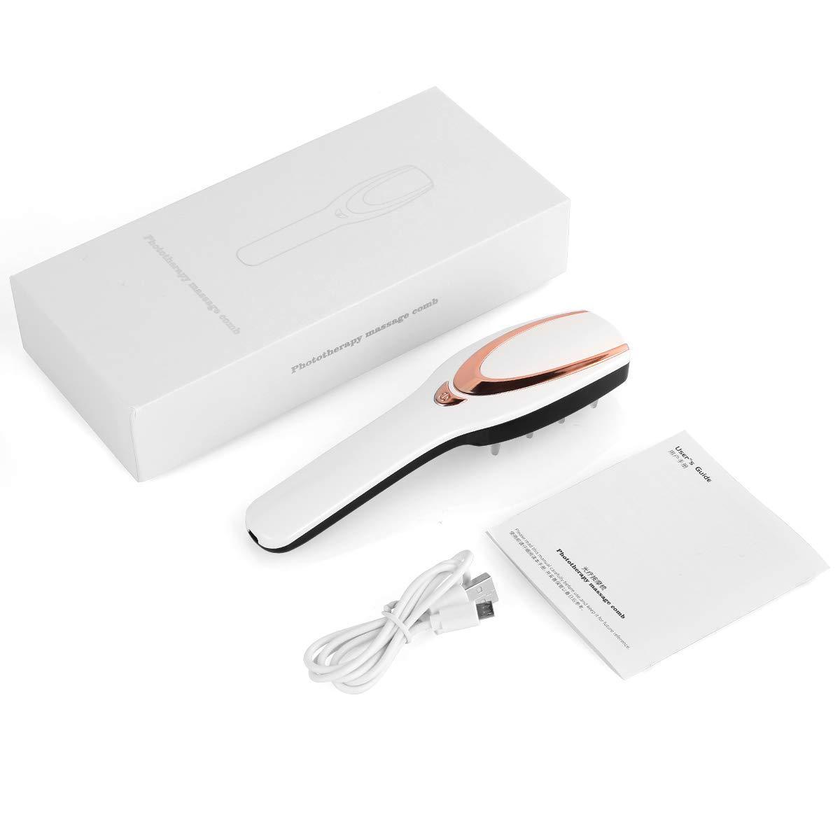 Masajeador USB iridiscente para cabello y cabeza LuxuryGlow: Relajante de cuero cabelludo con vibración de 3 velocidades