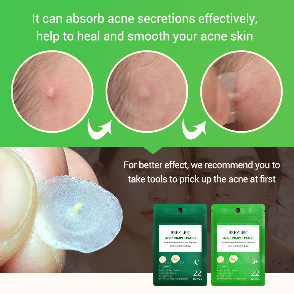BREYLEE Ultra-Thin Tea Tree Acne Patch – Pimple Healing & Scar Care