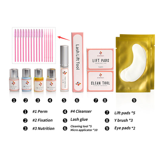 Versión mejorada del kit de levantamiento de pestañas ICONSIGN, permanente de levantamiento de pestañas, herramientas de maquillaje de ojos