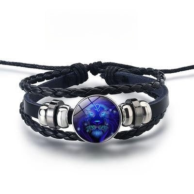 Pulsera luminosa LuxuryGlow de las 12 constelaciones: joyería unisex del zodiaco que brilla en la oscuridad