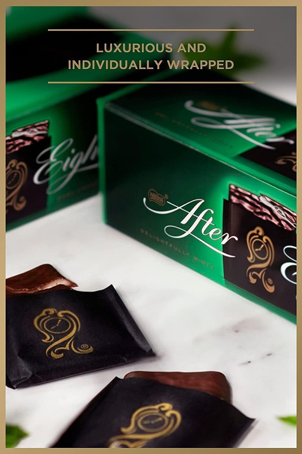 Nestlé After Eight Dark Mint Chocolate Thins – Creamy Mint Fondant in Rich Dark Chocolate | 300g Gift Box (UK Imported)