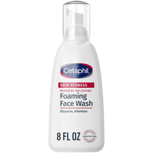 Cetaphil Redness Relieving Foaming Face Wash – 8 oz, Sensitive Skin Care