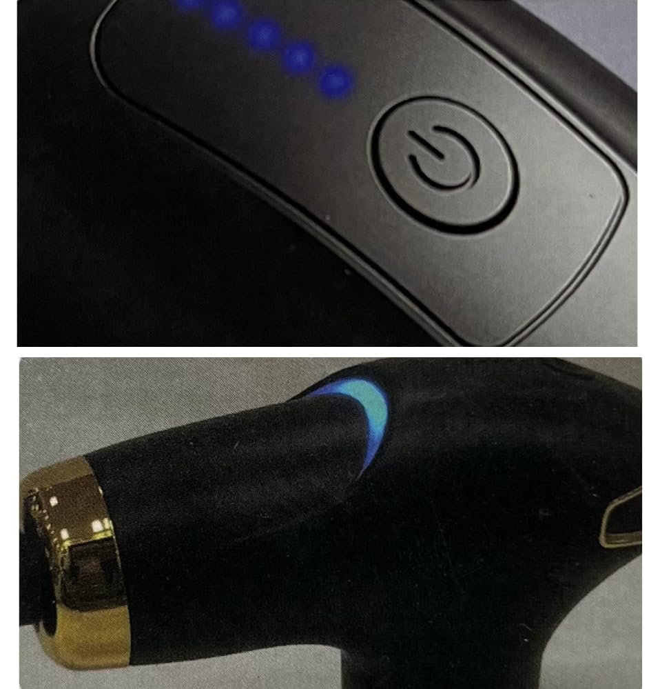 Blue Idea BLD-328 Deep Tissue Massage Gun – 6-Speed Portable Percussion Massager with 8 Heads, 3200 RPM Motor, Quiet Operation & Long Battery Life – Muscle Pain Relief & Recovery Tool