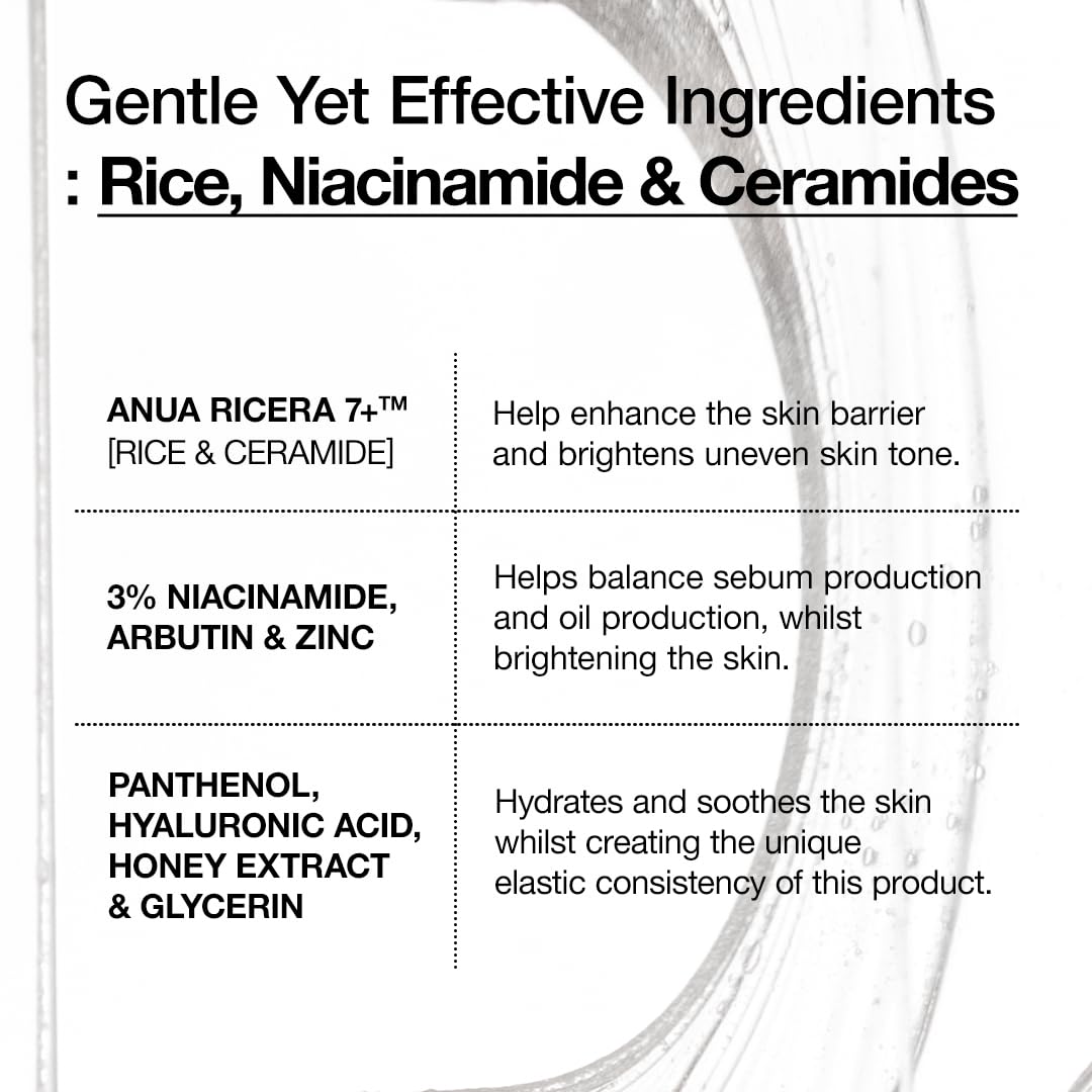 Anua Rice Ceramide 7 Hydrating Barrier Serum | Brightening & Moisture Boost for Glass Skin – 50ml