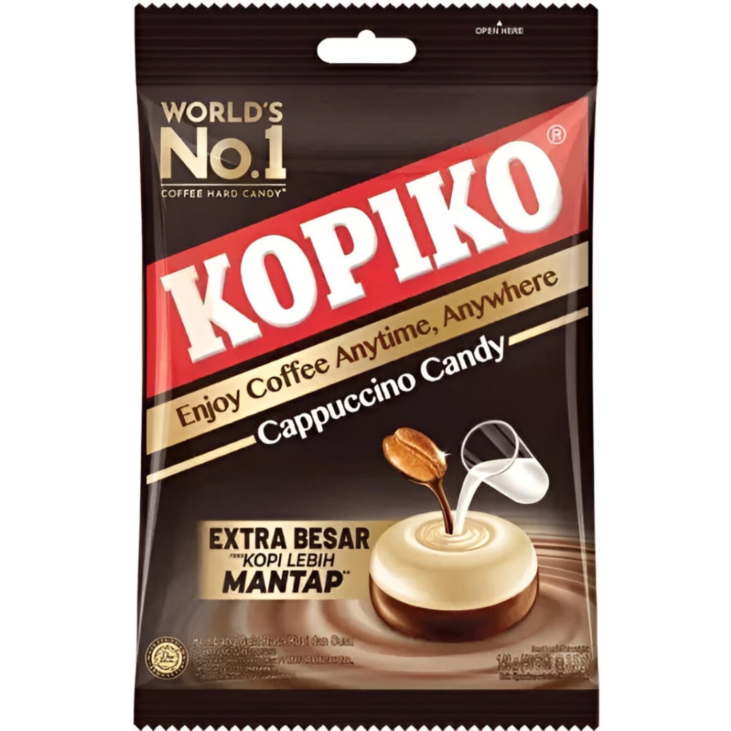 Kopiko Cappuccino Coffee Candy – Creamy Coffee & Milk Flavour Hard Candy | Pack of 2 × 175g (Imported, Vegetarian)