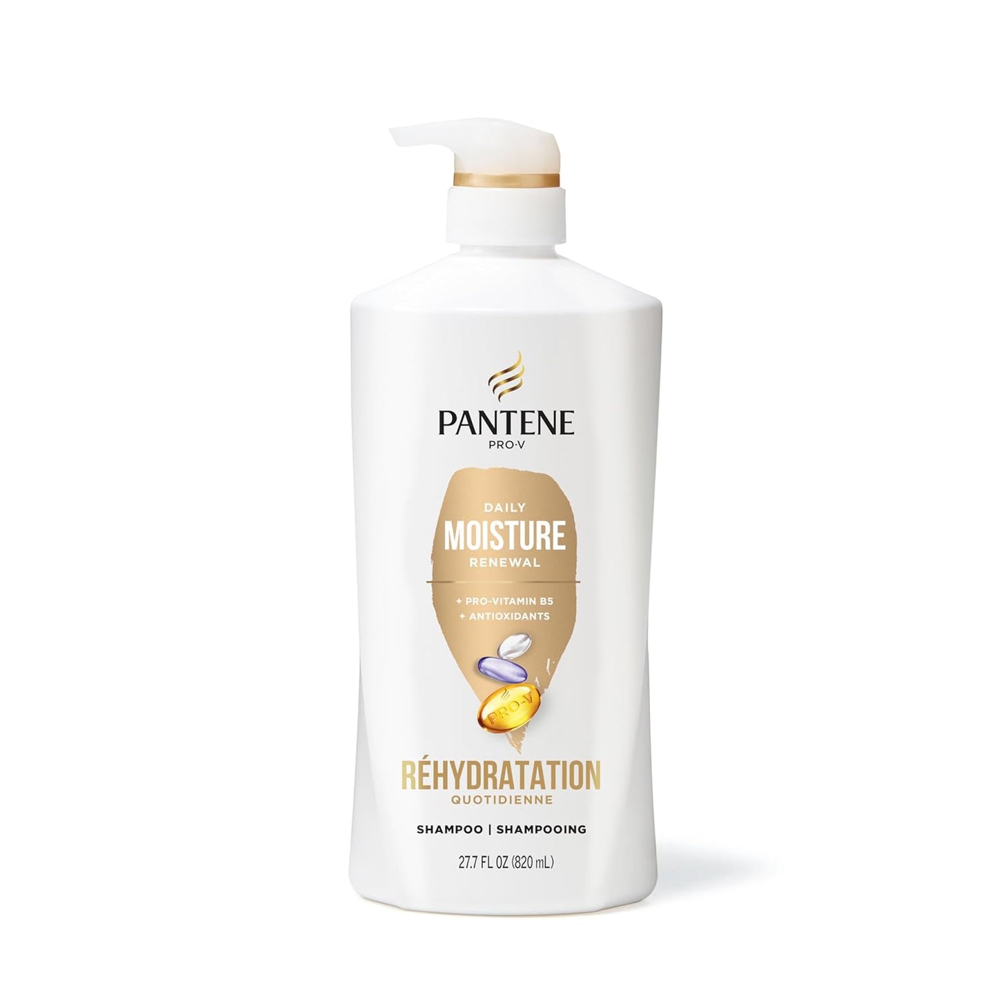 Pantene Daily Moisture Renewal Shampoo & Conditioner Set + Miracle Rescue Shot – 72-Hour Hydration & Softness for All Hair Types (52.8 oz)