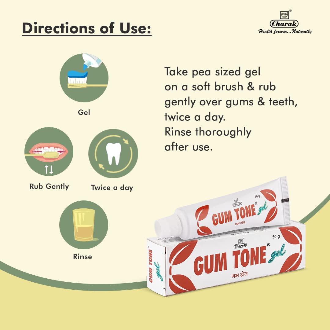 Charak Gumtone Herbal Powder For Healthy Gums and Teeth, Dental Plaque & Bad Breath - 40g (Pack of 2) (Gumtone Powder)