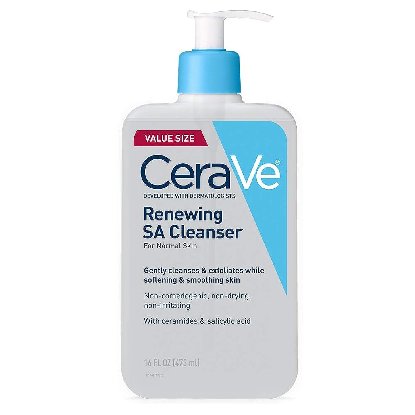 CeraVe Renewing Salicylic Acid Cleanser – Gentle BHA Exfoliating Face Wash with Hyaluronic Acid & Ceramides for Smooth, Hydrated Skin