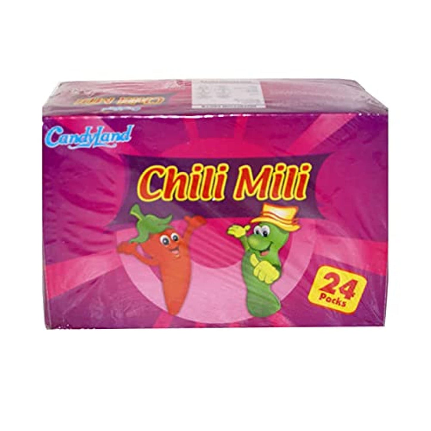 Candyland Chili Mili Hot Gummy Candy – Sweet, Sour & Spicy Halal Gummies Box 24 Packs 480g