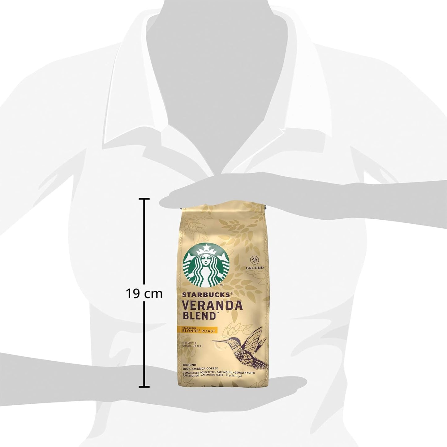 STARBUCKS Veranda Blend Blonde Roast Ground Coffee – Mellow Cocoa Notes, 200g (Imported)