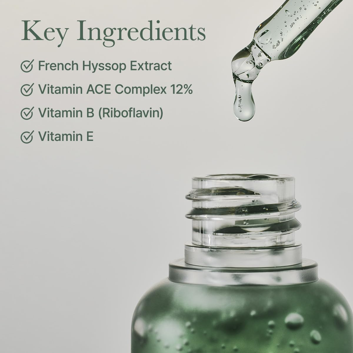 Hyssop Glow Serum with 10% Niacinamide & Vitamin ACE Complex – Hydrating, Moisturizing & Anti-Aging Korean Glass Skin Serum (ARENCIA)