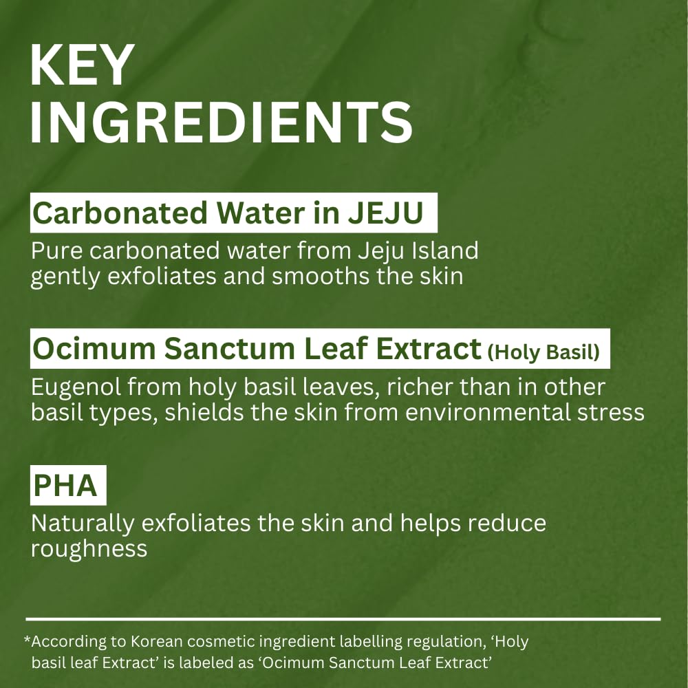 P.CALM Holy Basil Bubble Deep Mask | Clay to Bubble Wash-Off Pack for Blackheads & Pore Cleansing | Korean Skincare 90g / 3.17 oz