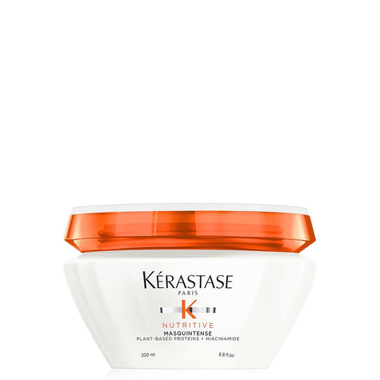 Kérastase Nutritive Masquintense Mask – Deep Nourishment for Fine to Medium Dry Hair with Plant Proteins & Niacinamide – 6.8 fl oz