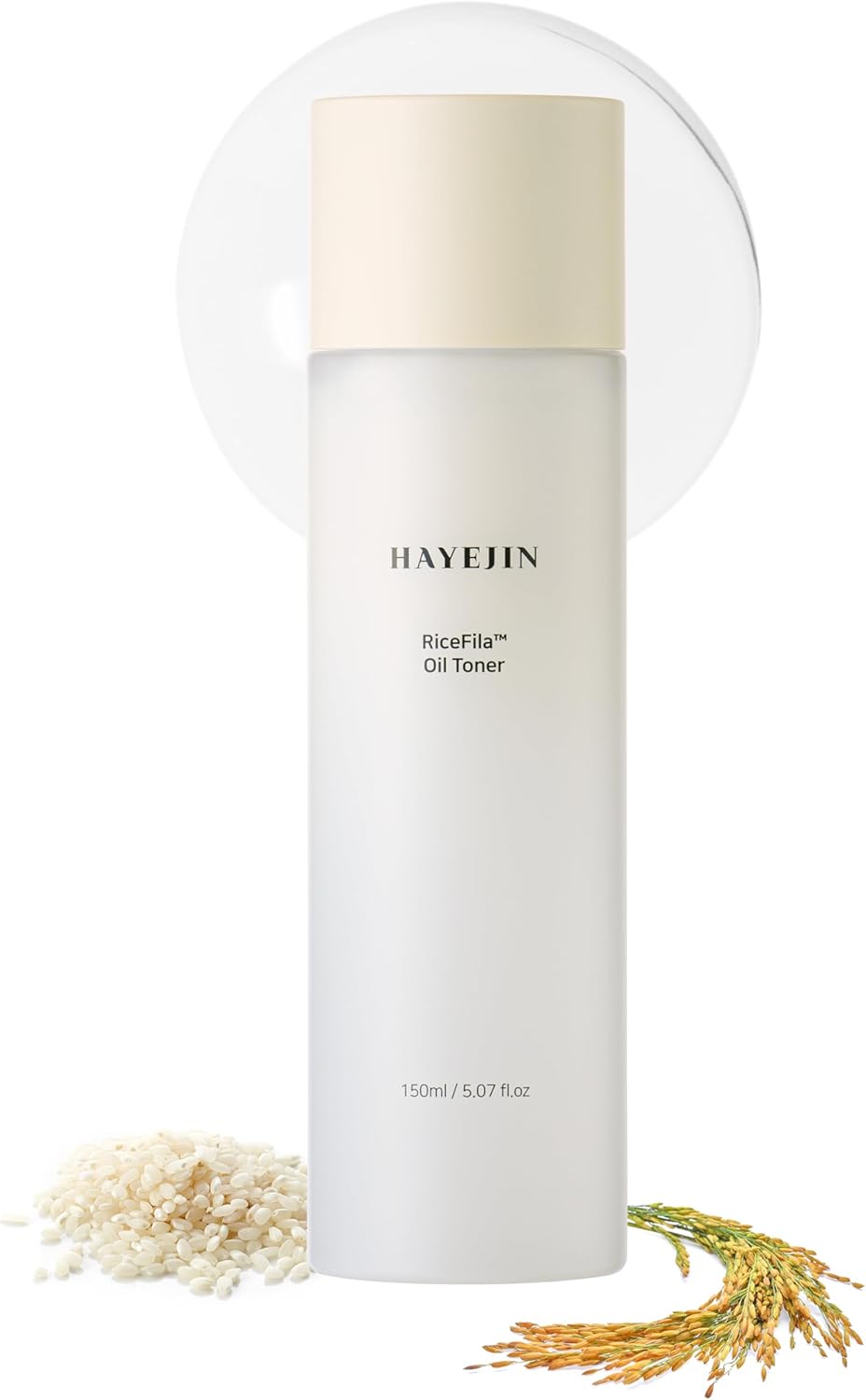 HAYEJIN RiceFila Oil Toner | 2-in-1 Korean Rice Toner & Cream with Niacinamide, Hyaluronic Acid & Peptides | Hydrating, Lightweight & Barrier Care (5.07 fl.oz)